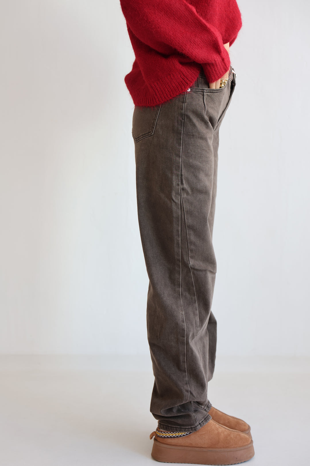 Extra Long Chestnut Flow Barrel Jeans
