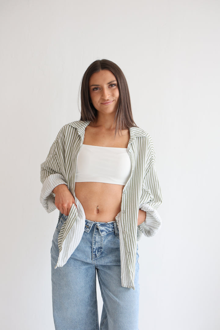 Gestreifte Musselinbluse Meadow