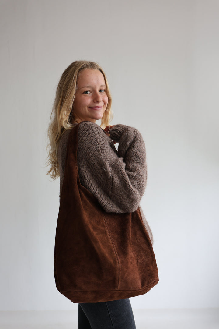 Handtasche aus Wildleder Chestnut Dream