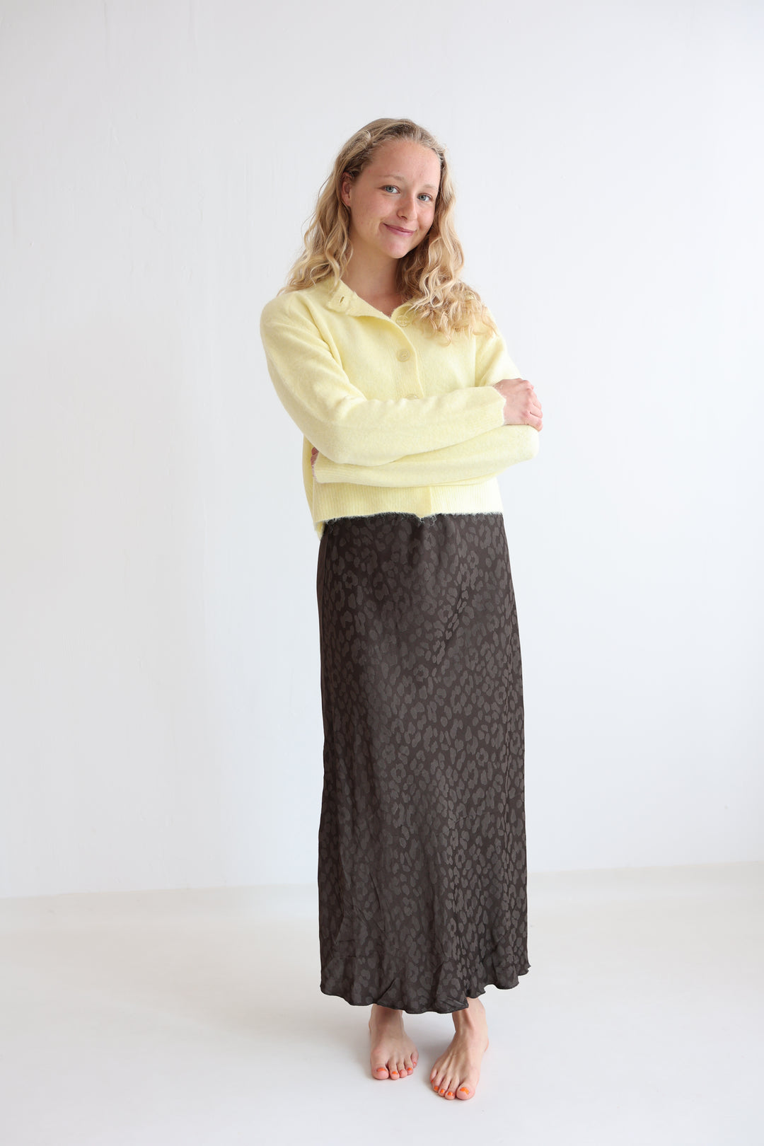 Langer Rock mit Leoprint Lion