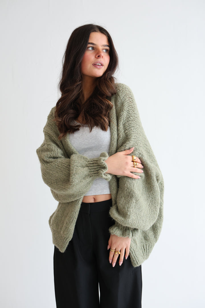 Offener Cardigan mit Rüschenärmeln Clara