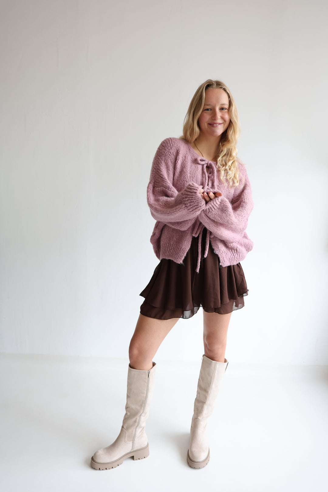 Langarm Cardigan mit Schleifen Lilly