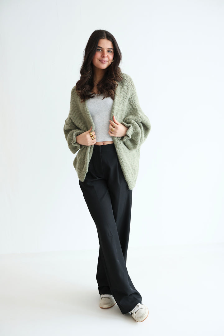 Offener Cardigan mit Rüschenärmeln Clara