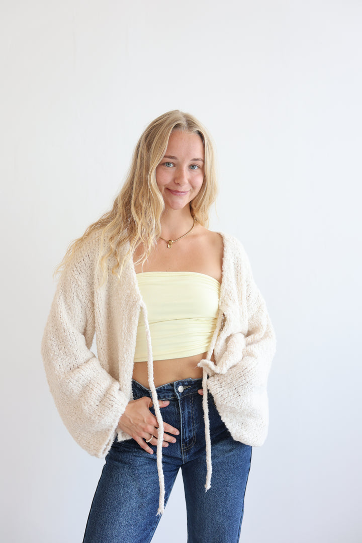 Cardigan Fluffy Tie