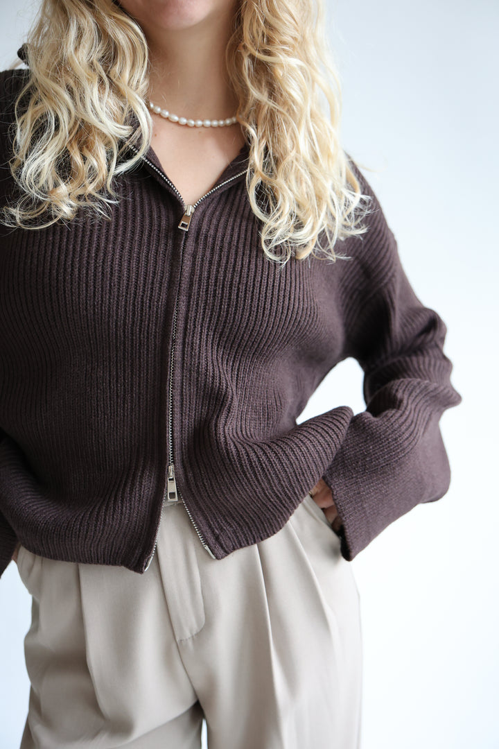 Soft Glow Zip Cardigan