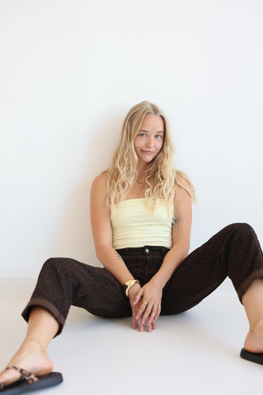 Shadow Leopard Mom Jeans