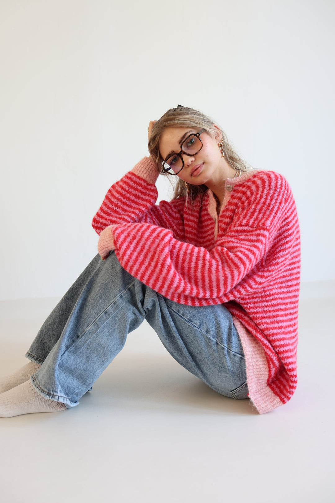 Gestreifter Cardigan Moodline Knit