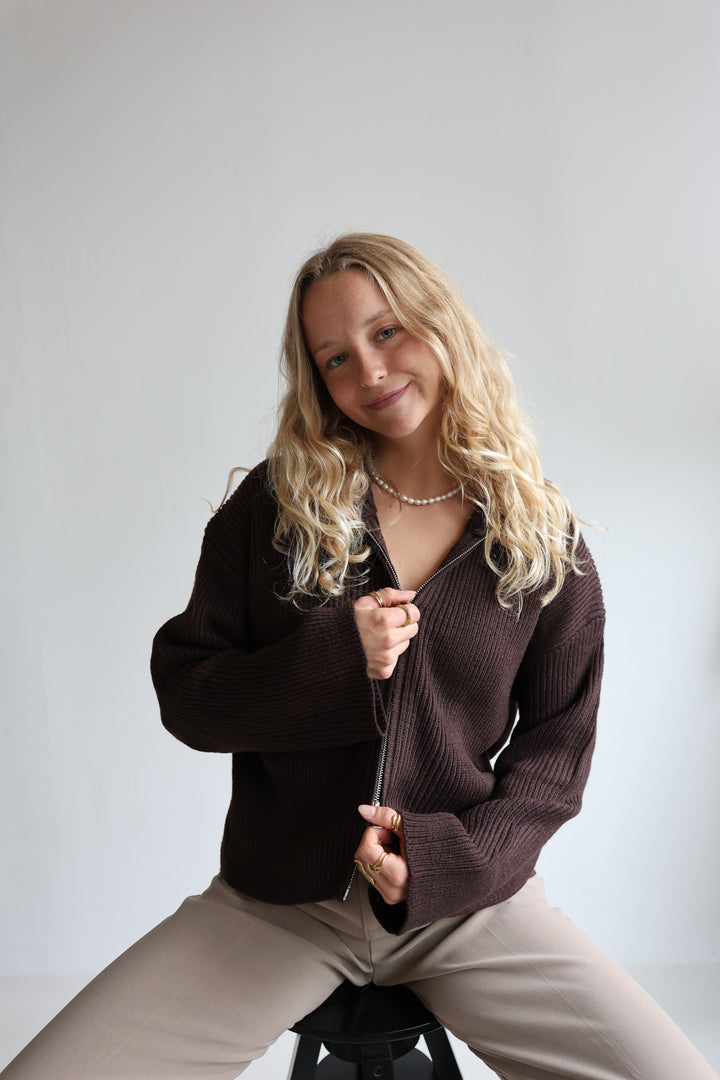 Soft Glow Zip Cardigan