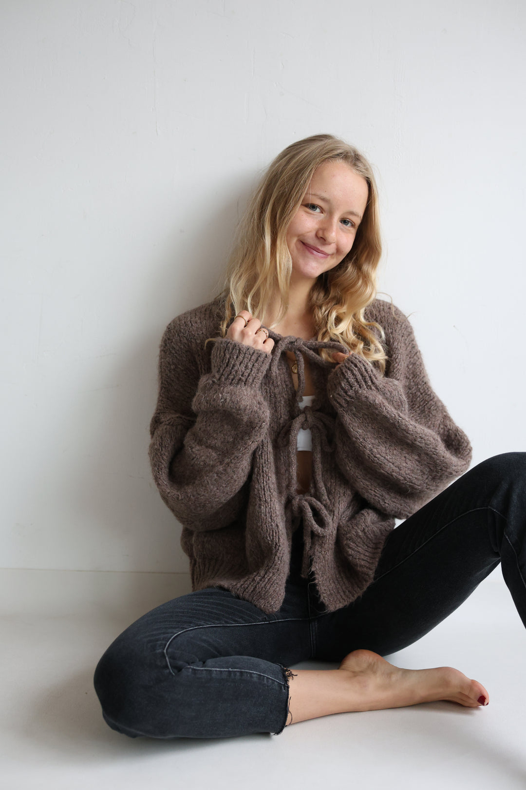 Langarm Cardigan mit Schleifen Lilly