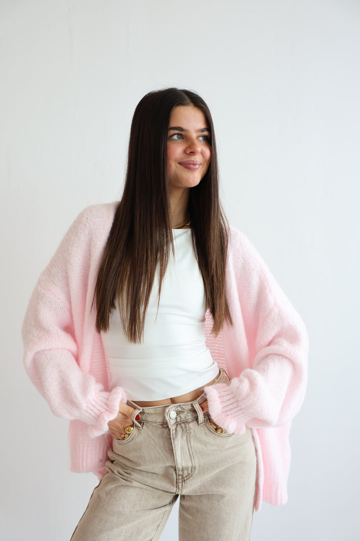 Offener Cardigan mit Rüschenärmeln Clara