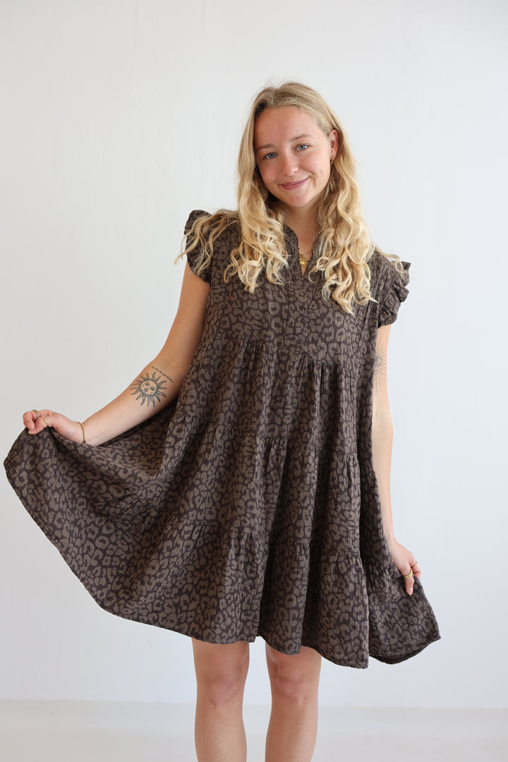 Musselinkleid Timeless Leopard