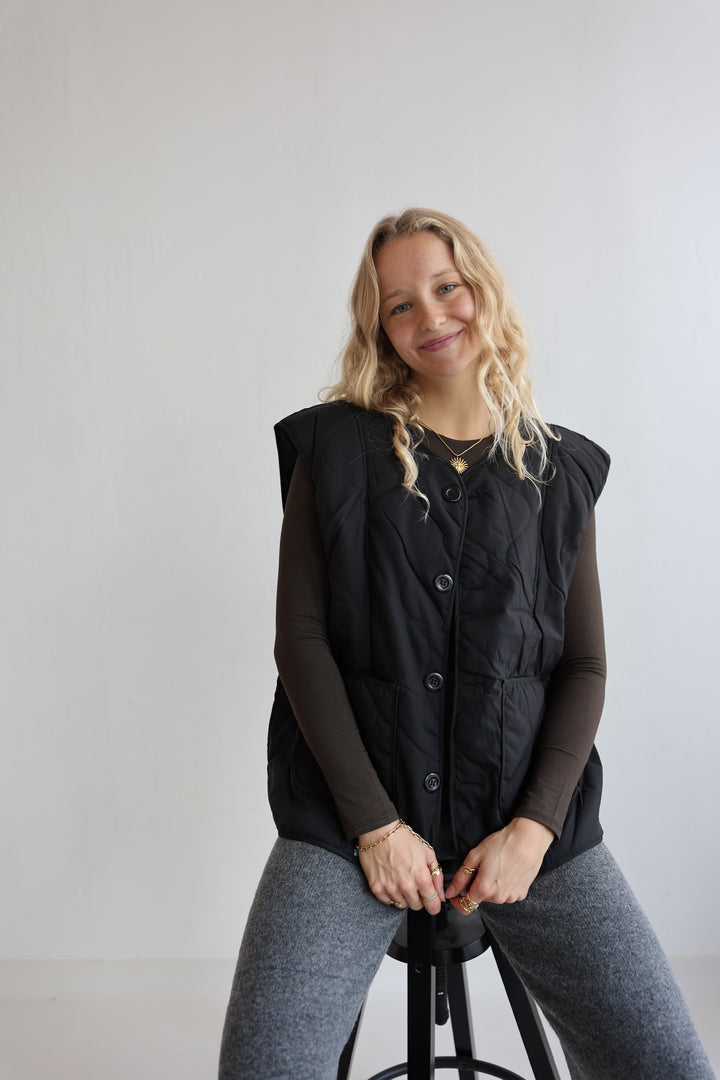 Black Puffer Vest