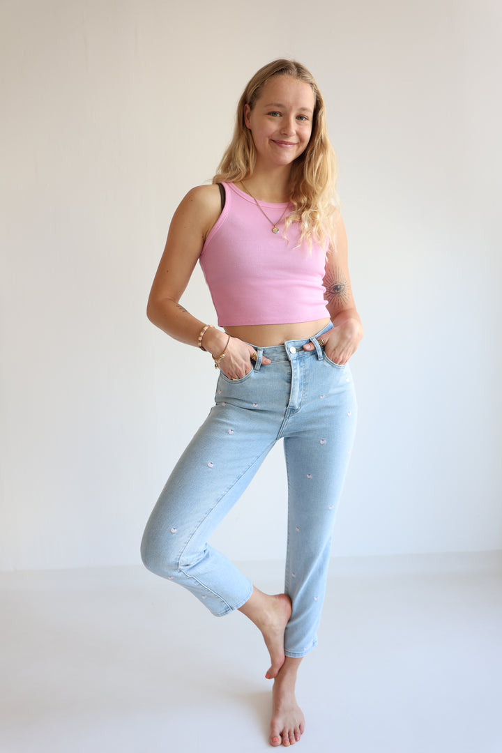 Mom Jeans Little Heartprint