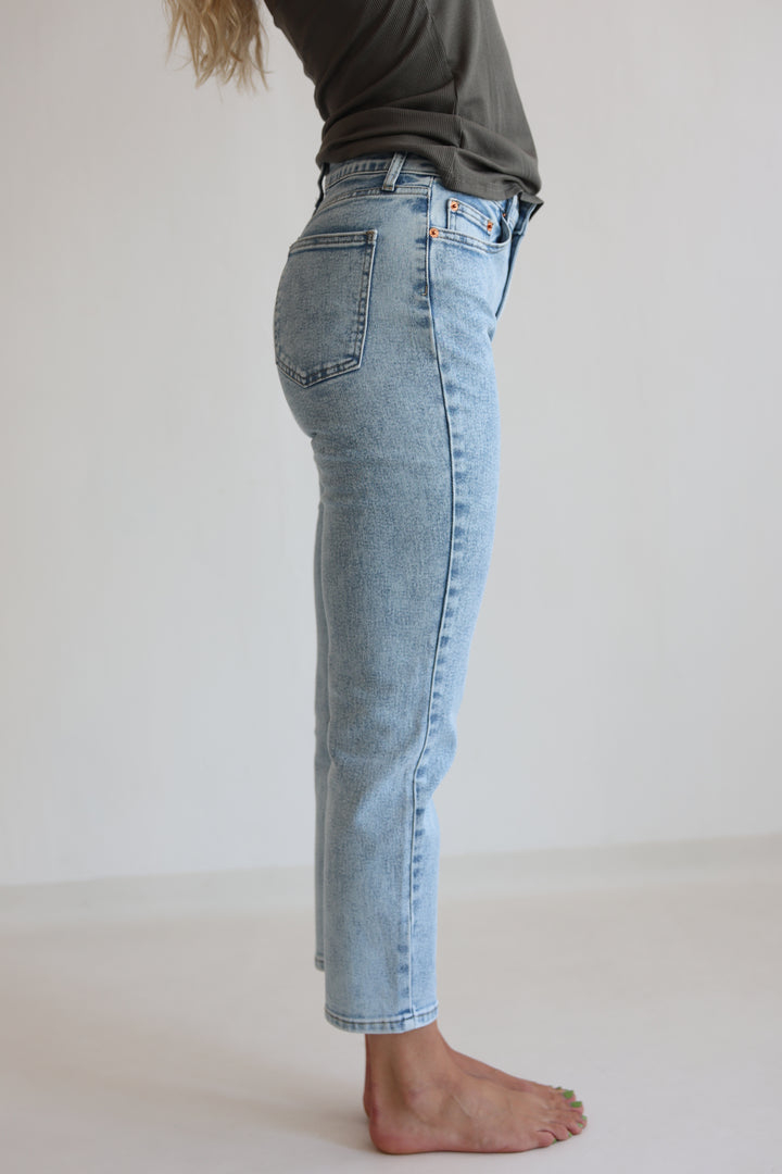 Seaside Blue Mom Jeans