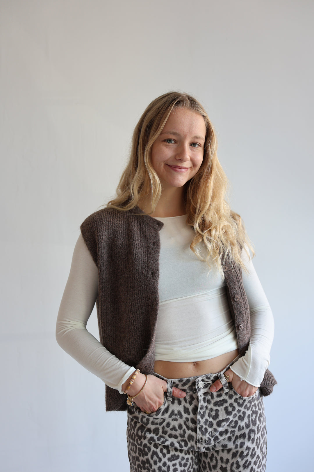 Einfarbige Weste Jolina