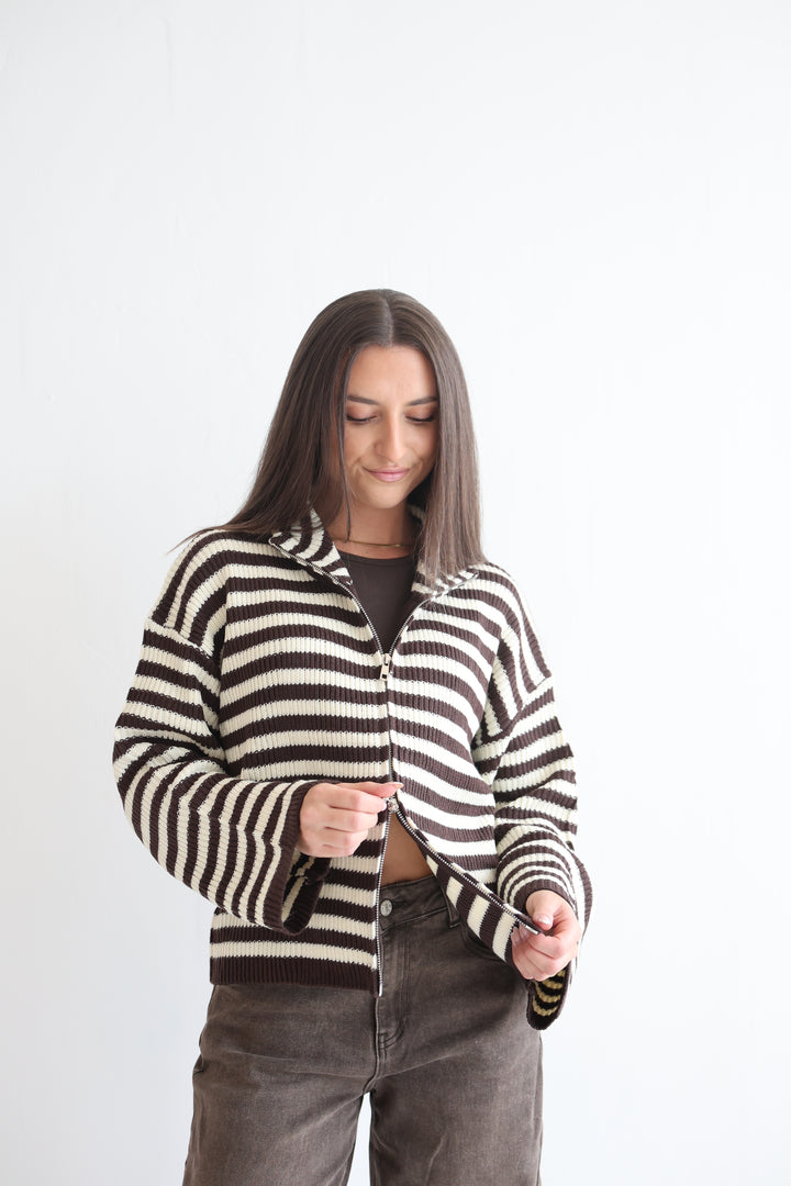 Easygoing Stripe Cardigan