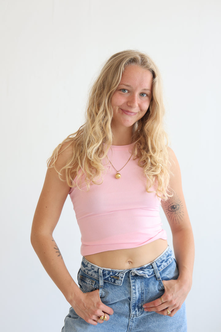 Slim Fit Ribbed Tanktop