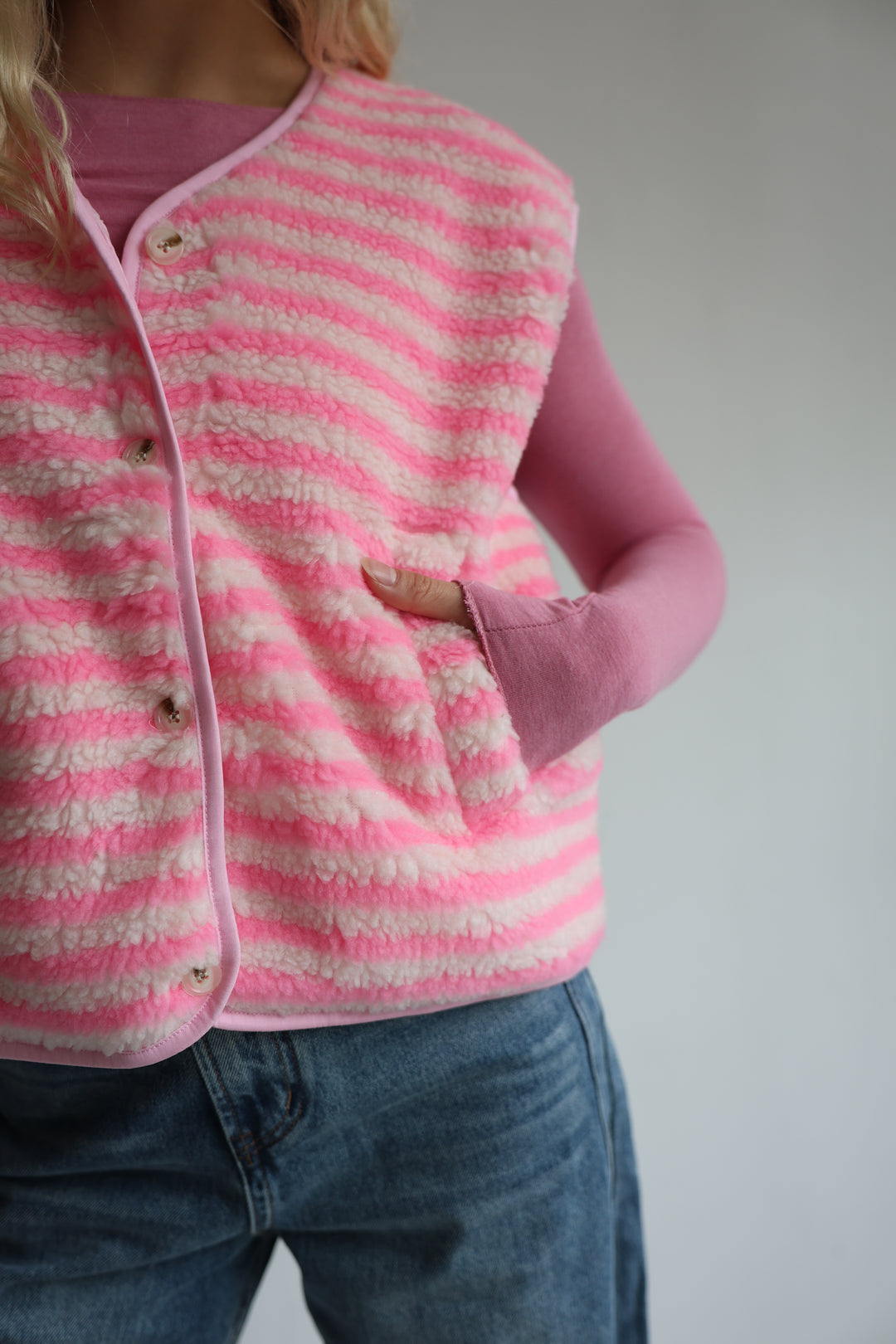Striped Teddy Vest