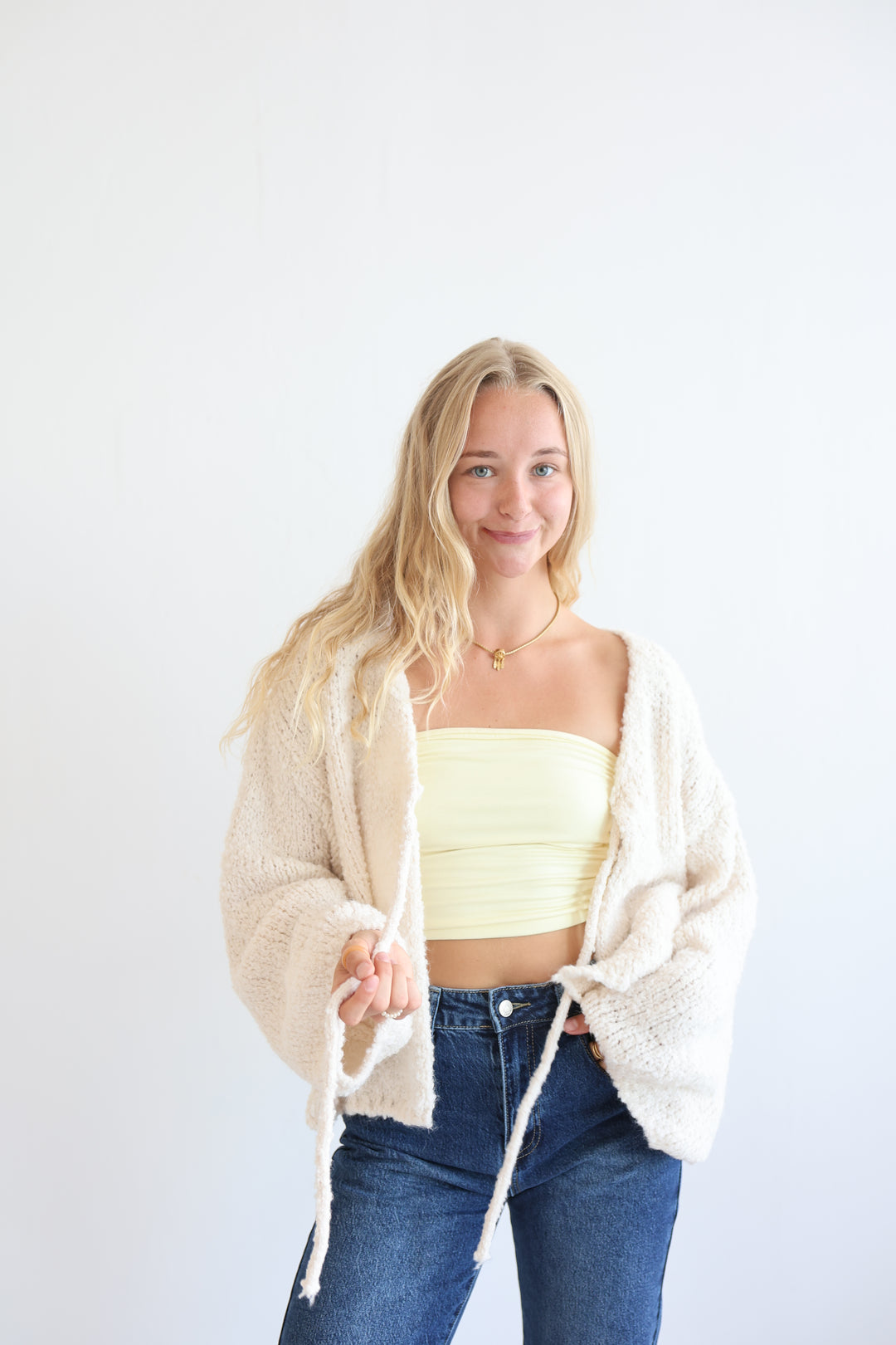 Cardigan Fluffy Tie