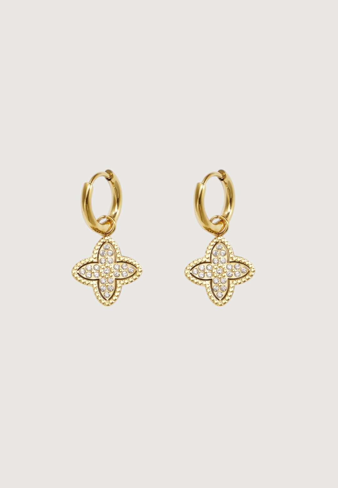 Lucky Bloom Crystal Hoops