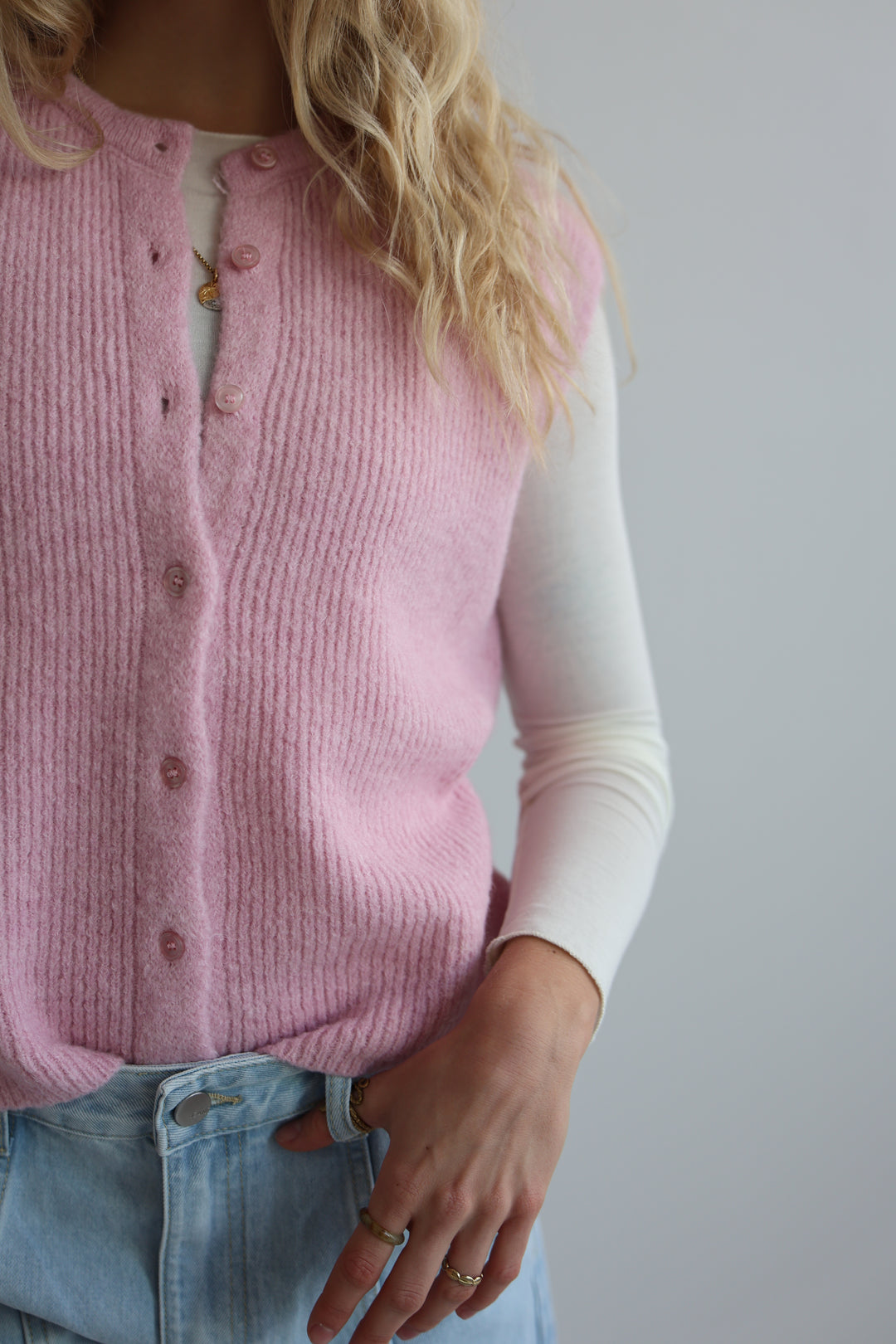 Einfarbige Weste Jolina