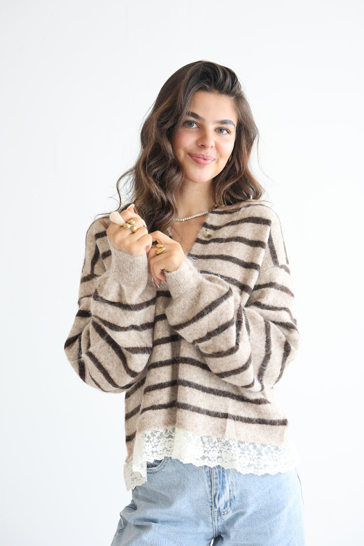 Lace &amp; Lines Cardigan