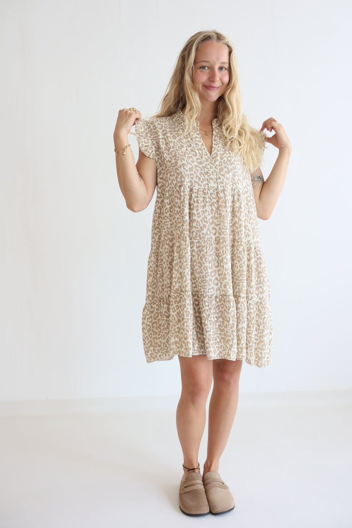 Musselinkleid Timeless Leopard