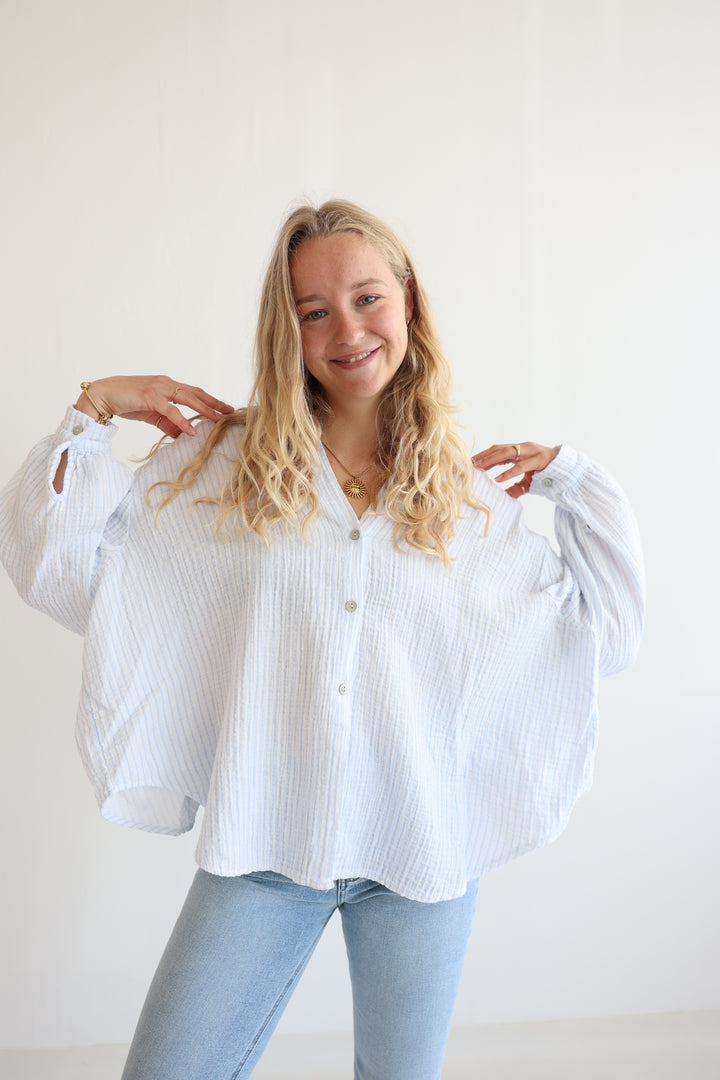 Musselinbluse Casual Stripes
