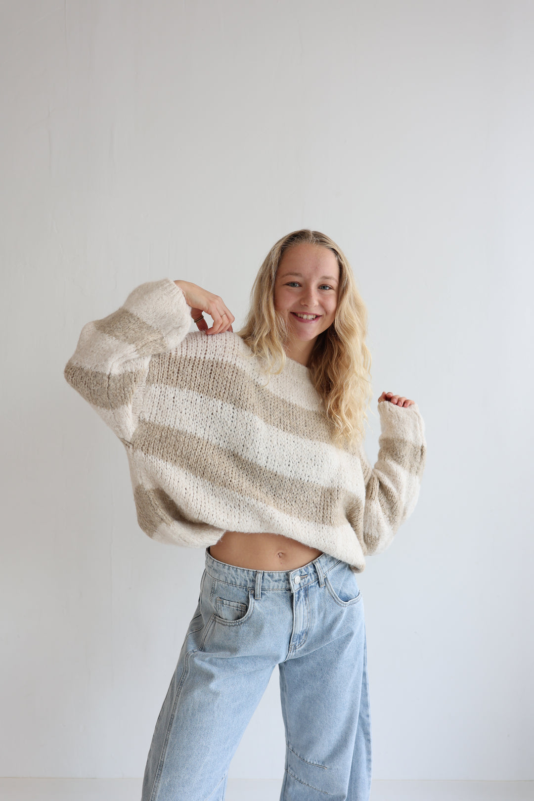 Fluffy Blockstripes Pullover Hannah