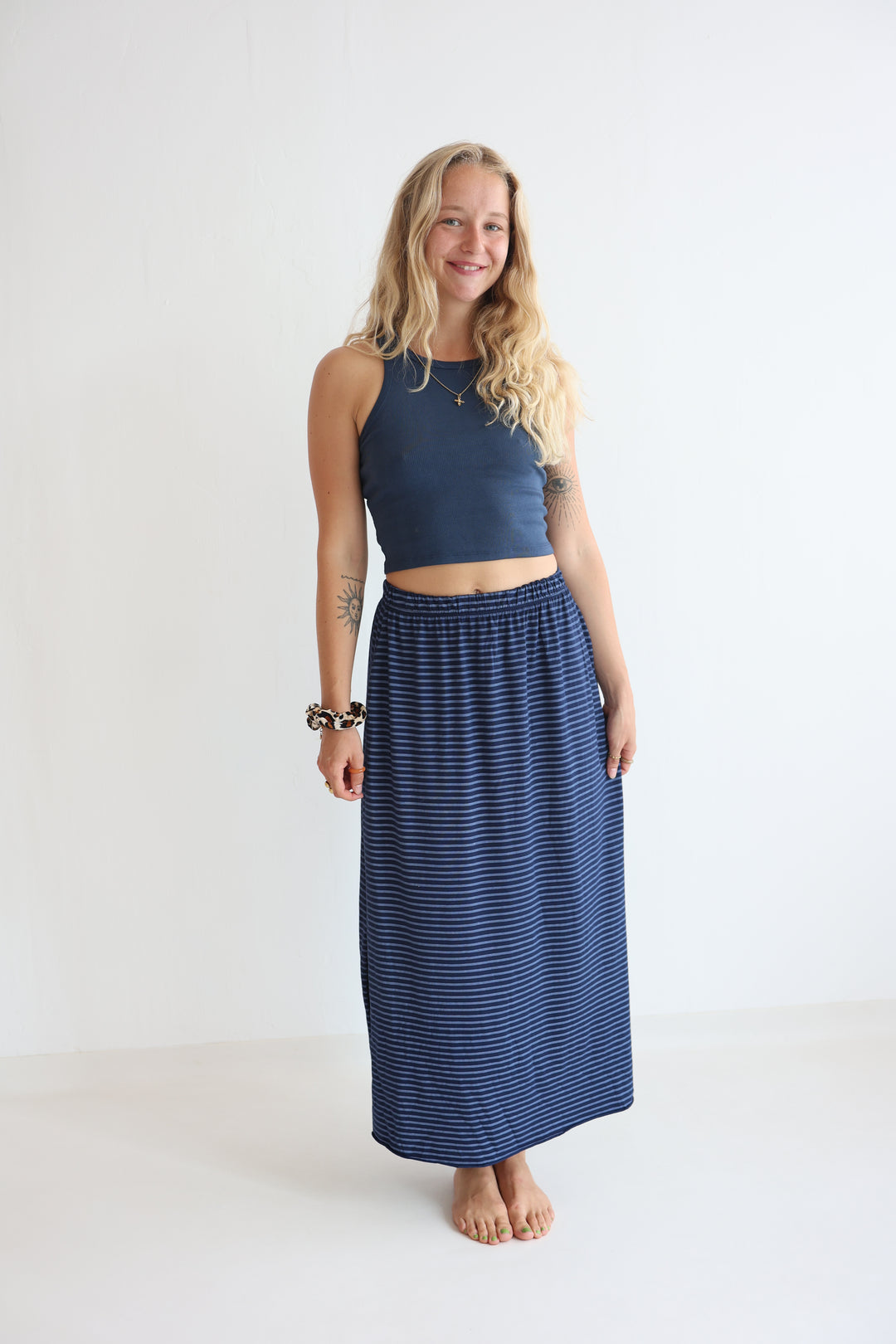 Striped Sweat Skirt