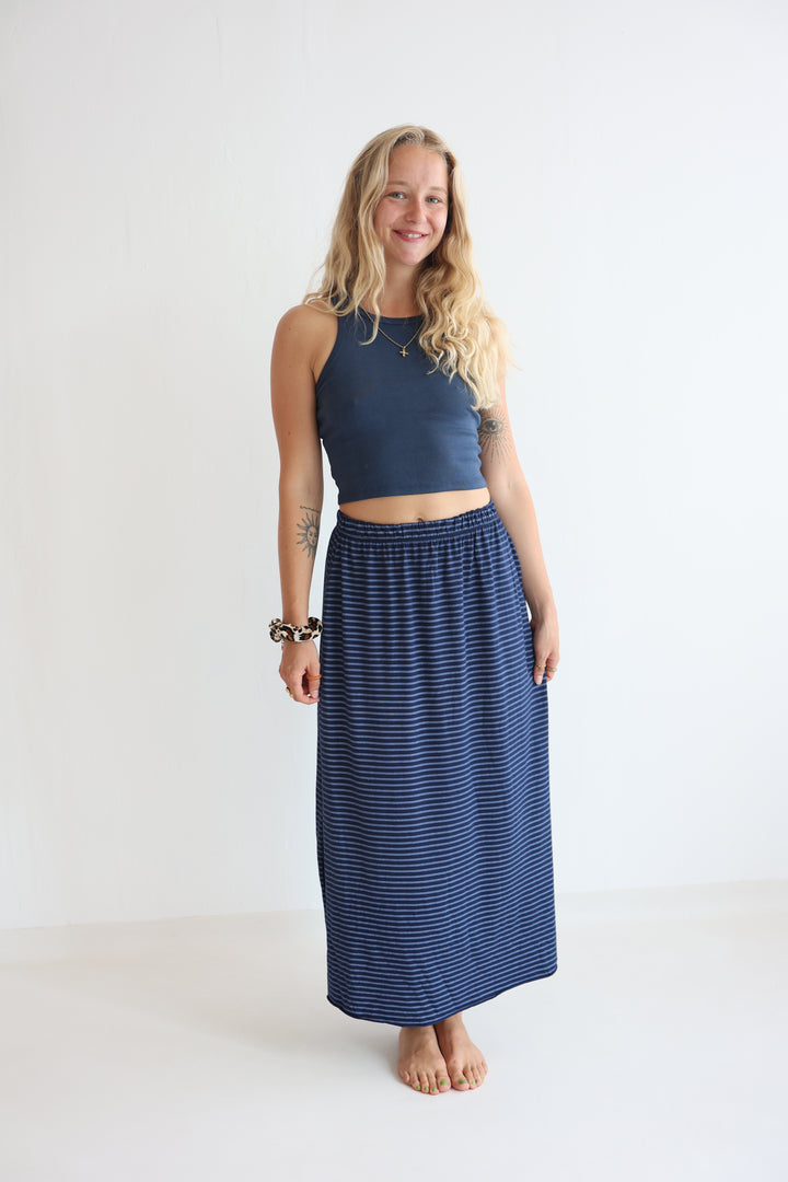 Striped Sweat Skirt