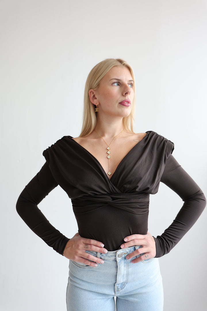 Drapiertes Wickel-Shirt Cassy