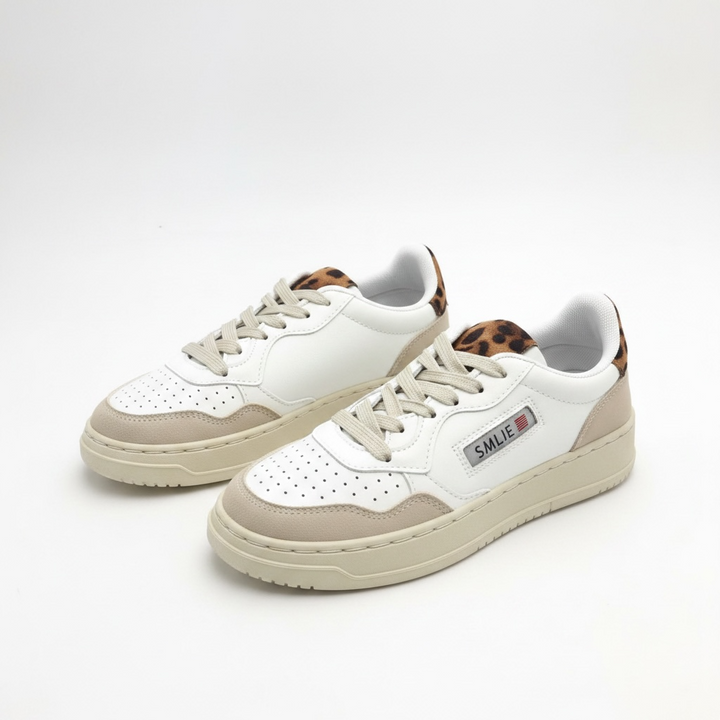 Leopard Trim Sneakers