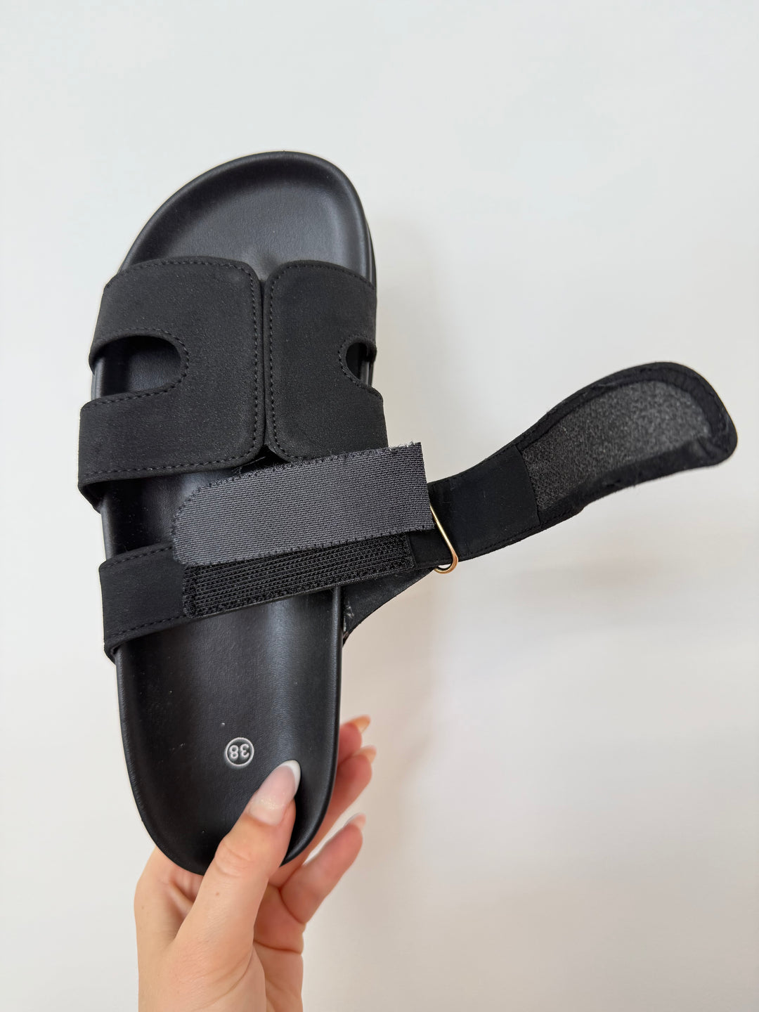 CASUAL SLIDE SANDALS SCHWARZ GR. 38 (B-WARE)