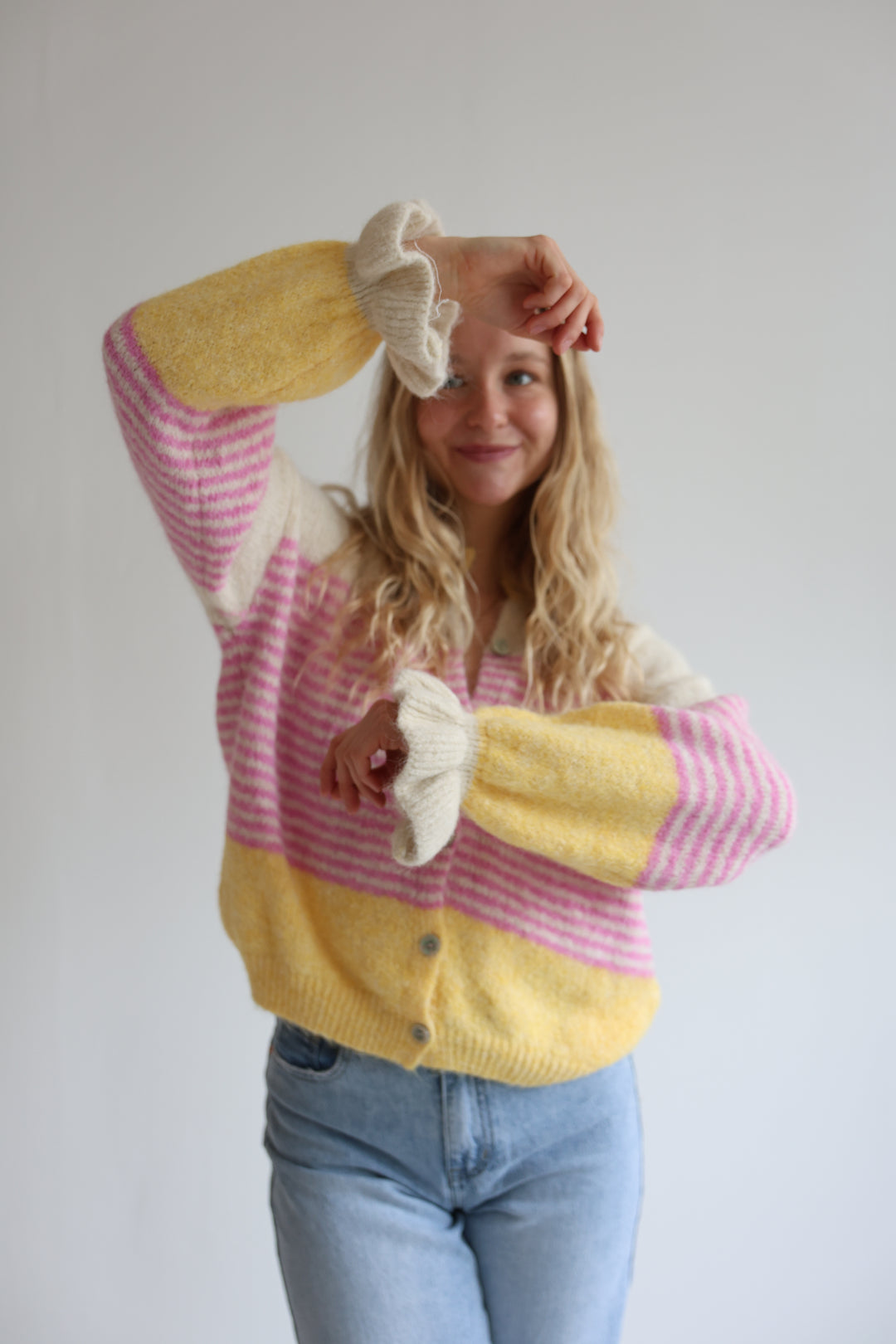 Candy Stripe Knit Cardigan