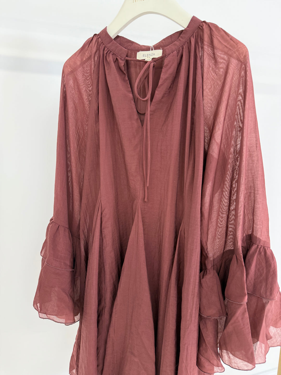 LEICHTES BAUMWOLLKLEID LOUELLE ROST GR. S/M (B-WARE)