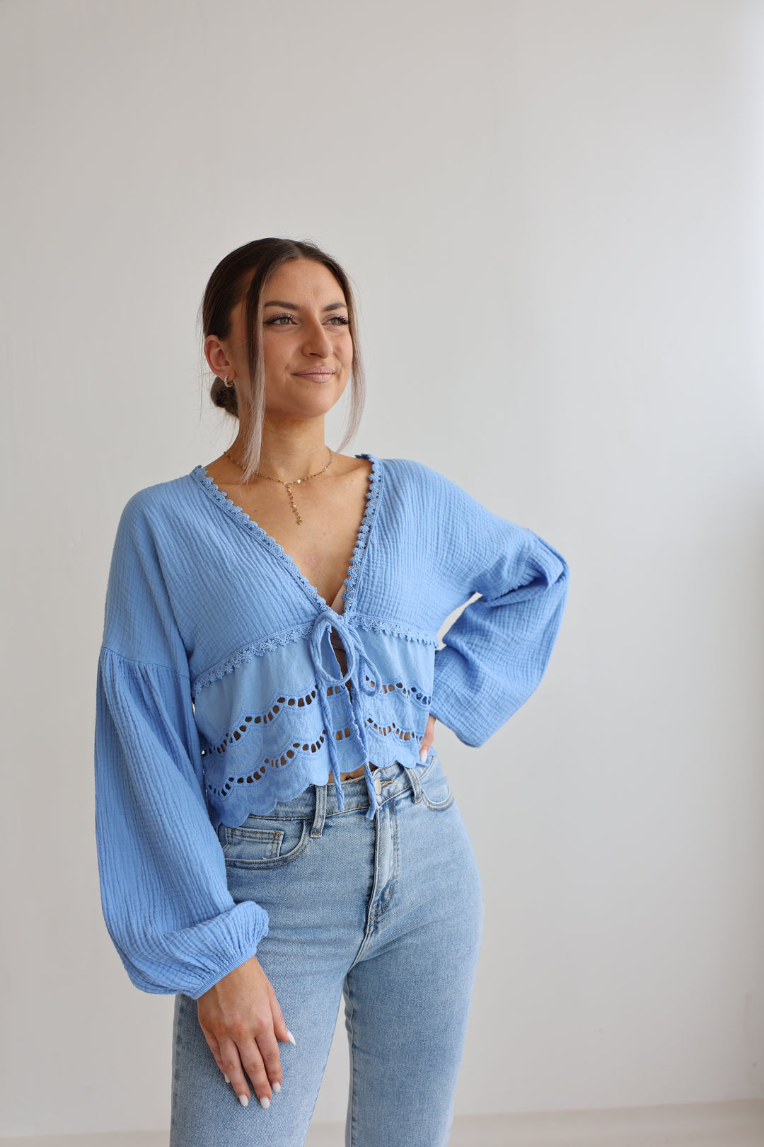 Musselinbluse Sweet Ruffles