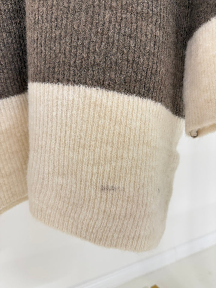 SOFT STRIPE KNIT DRESS MOCCA (B-WARE)