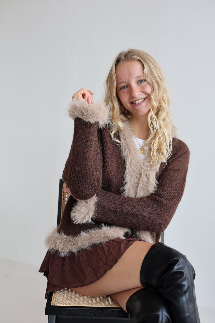 Coco Faux Fur Cardigan