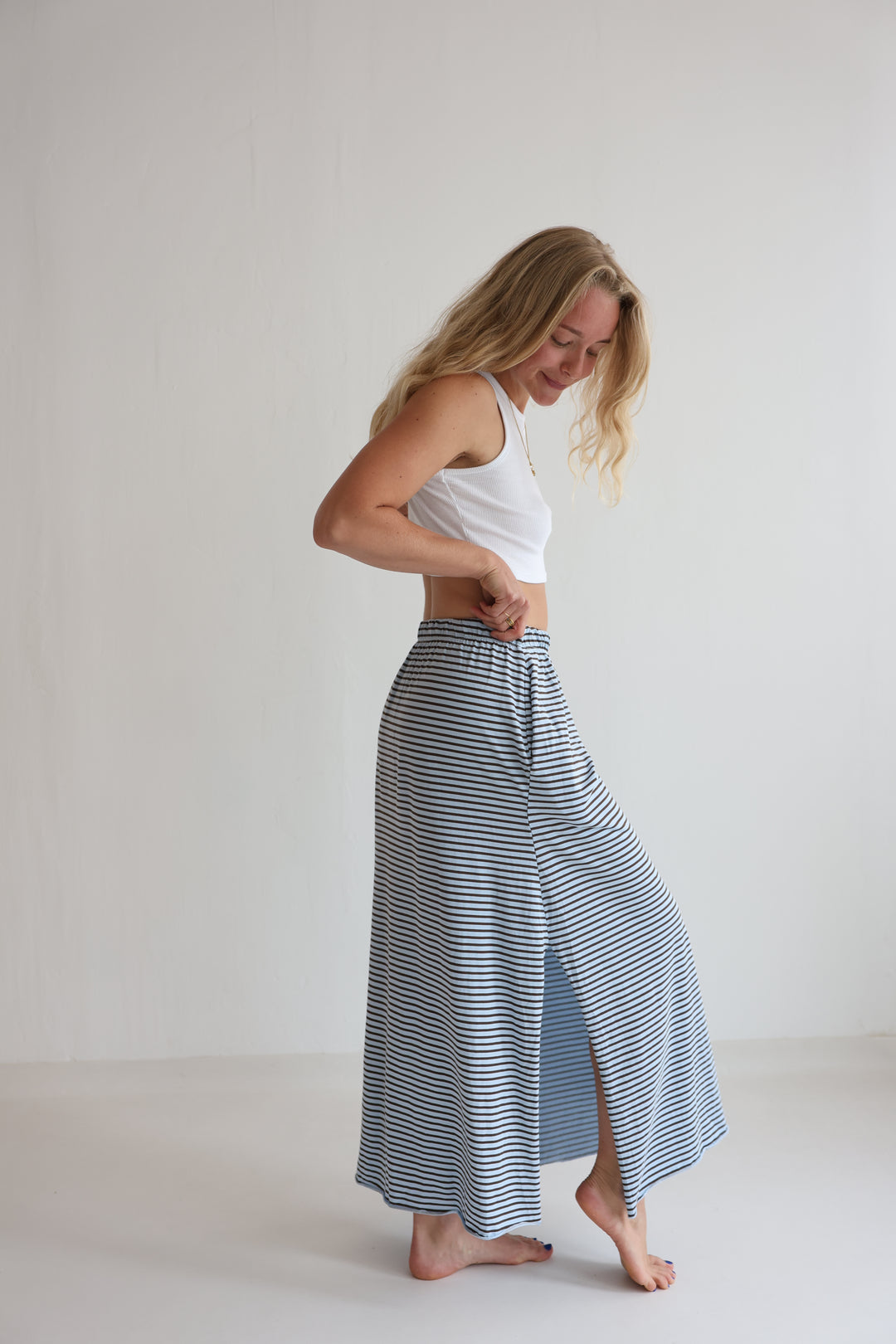 Striped Sweat Skirt