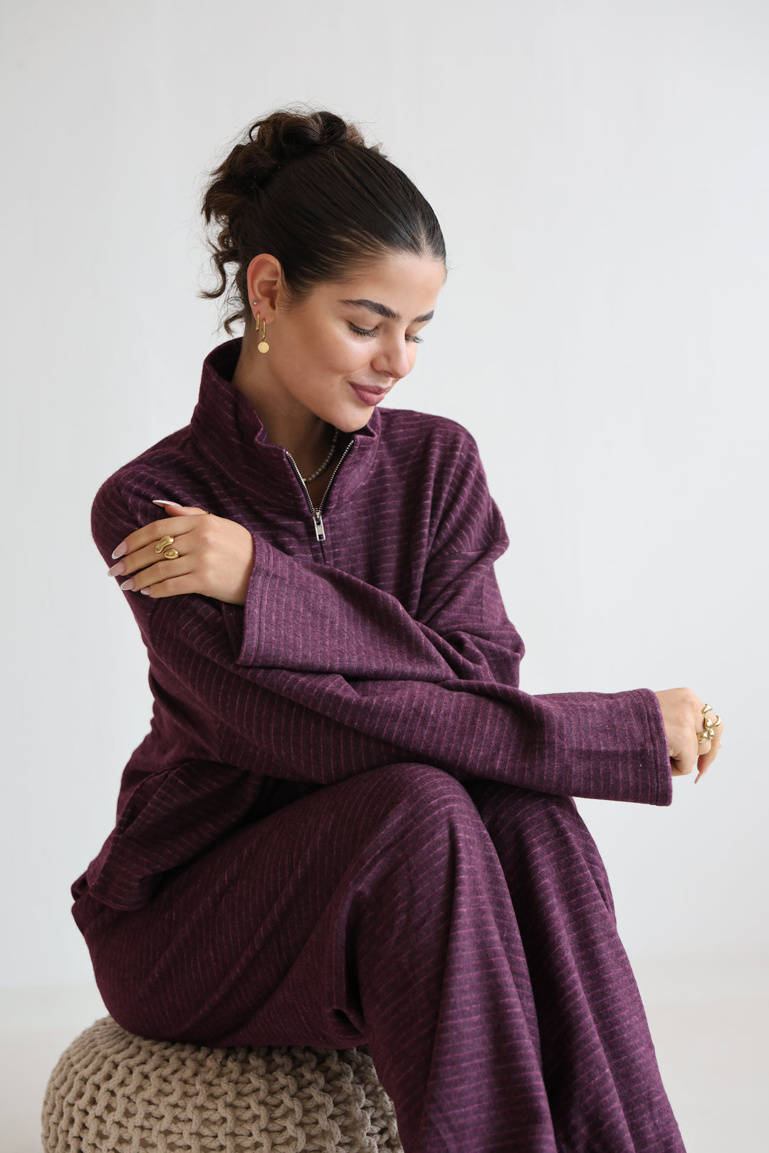 Marlow Stripe Zip Sweater