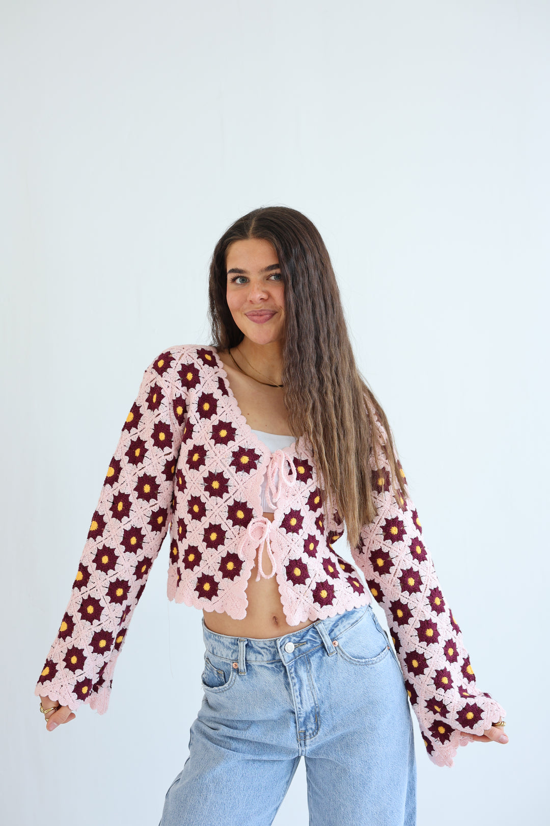 Häkelcardigan Amber Garden