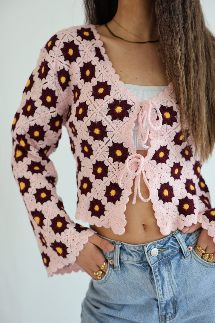 Häkelcardigan Amber Garden