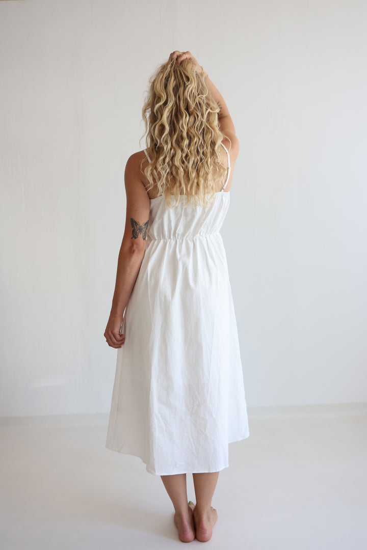 Riviera White Midi Dress
