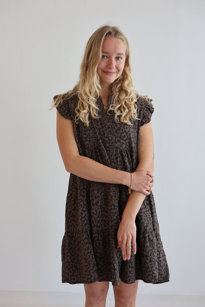 Musselinkleid Timeless Leopard