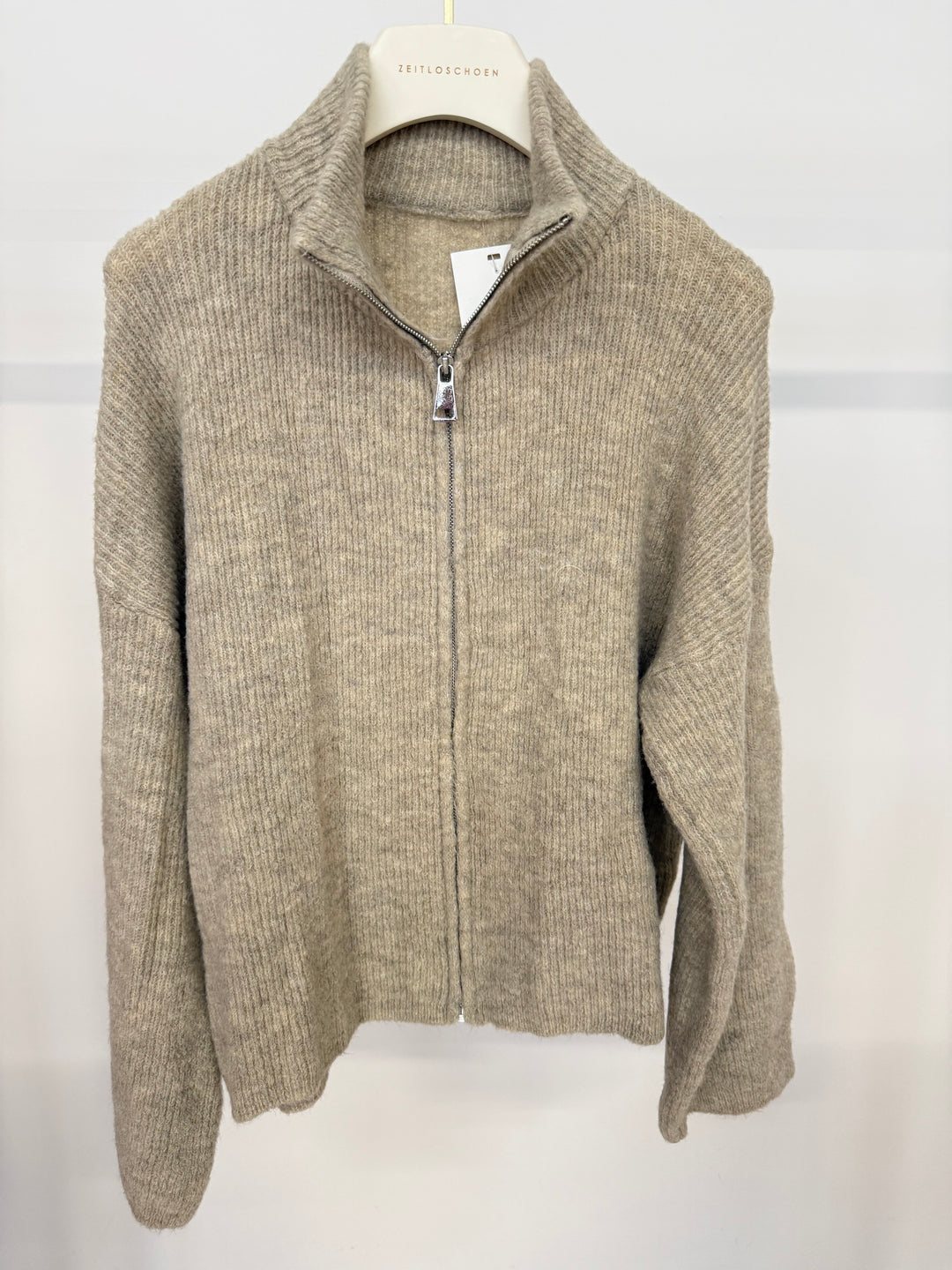 CASUAL ZIPPER CARDIGAN CINNAMON (B-WARE)