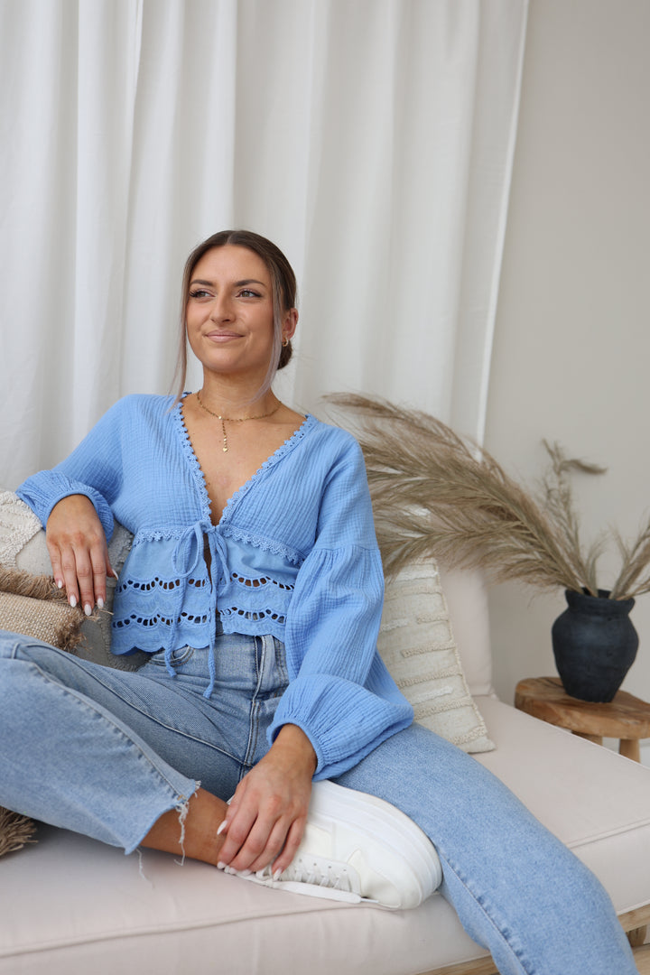 Musselinbluse Sweet Ruffles