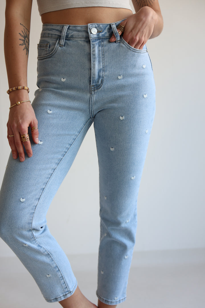 Mom Jeans Little Heartprint