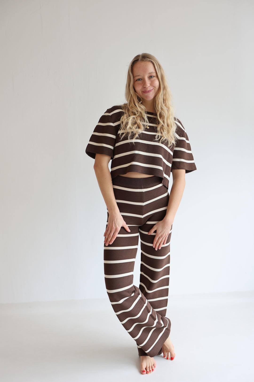 Lange gestreifte Hose Sandy Stripes
