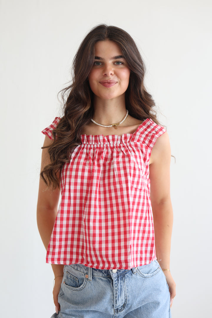 Smocked Ruffle Cami Top